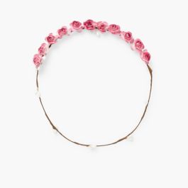 Corona media de flores  Rosa Francia