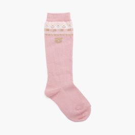 Calcetines altos oso Rosa