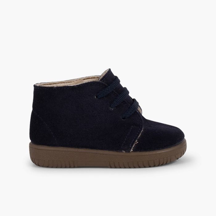 Botas Serraje Niños Cordones Intercambiables