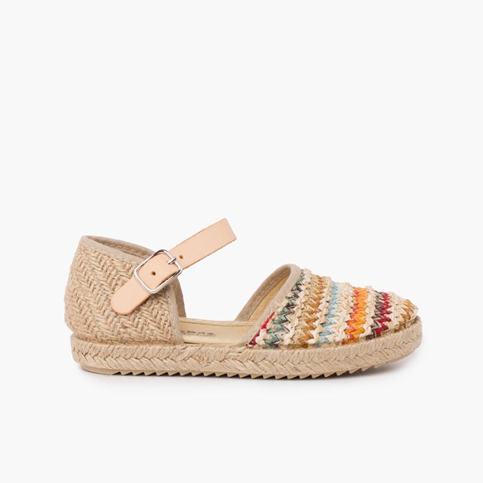Alpargata Sandalia Niña Rafia Multicolor