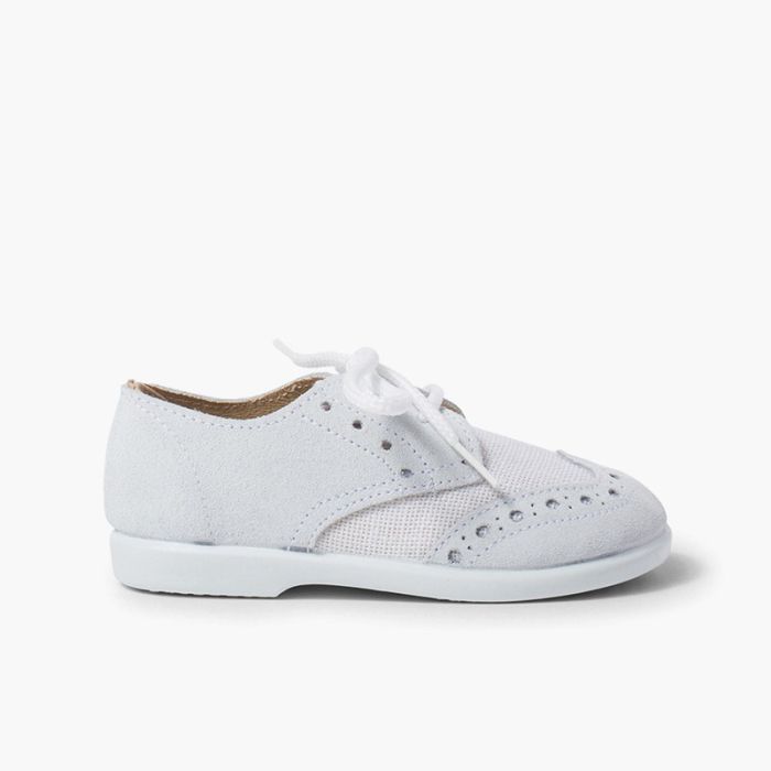 Blucher lino y serraje picado niños 