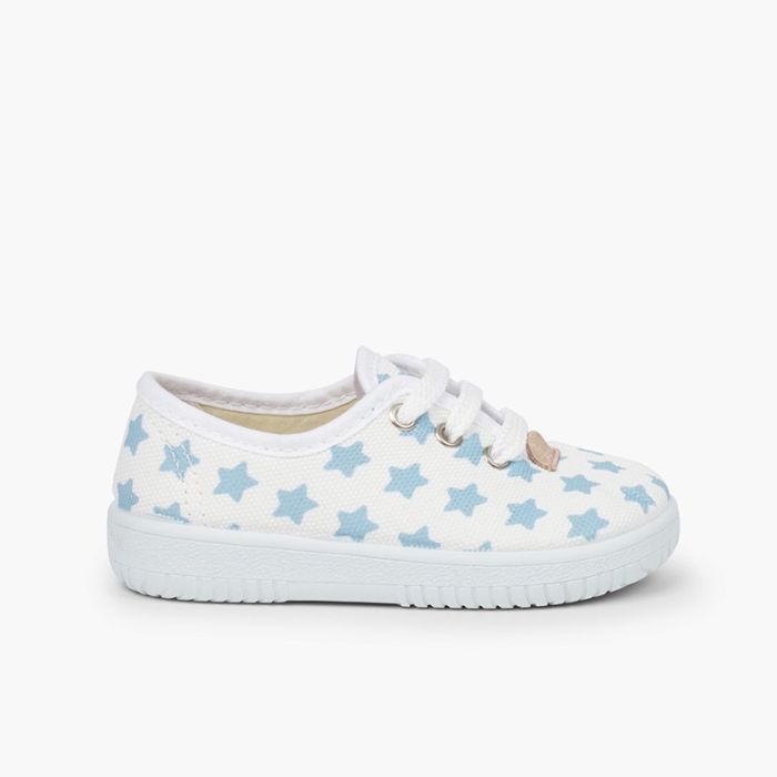 Zapatilla niños lona estrellas 