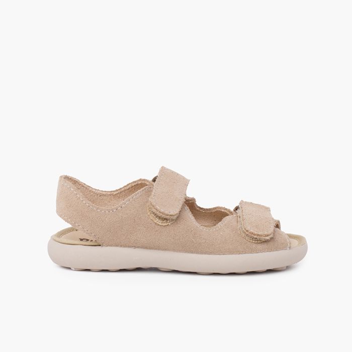 Sandalias unisex serraje tiras frontales adherentes