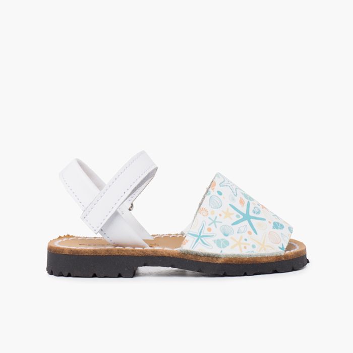 Menorquinas estampadas unisex tira adherente