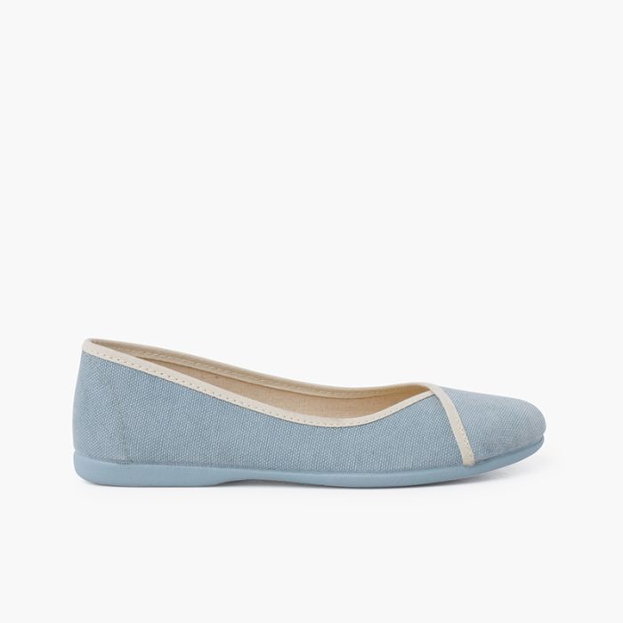Bailarinas eco lona reciclada con ribete