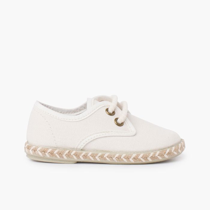 Blucher niño lona suela yute bicolor