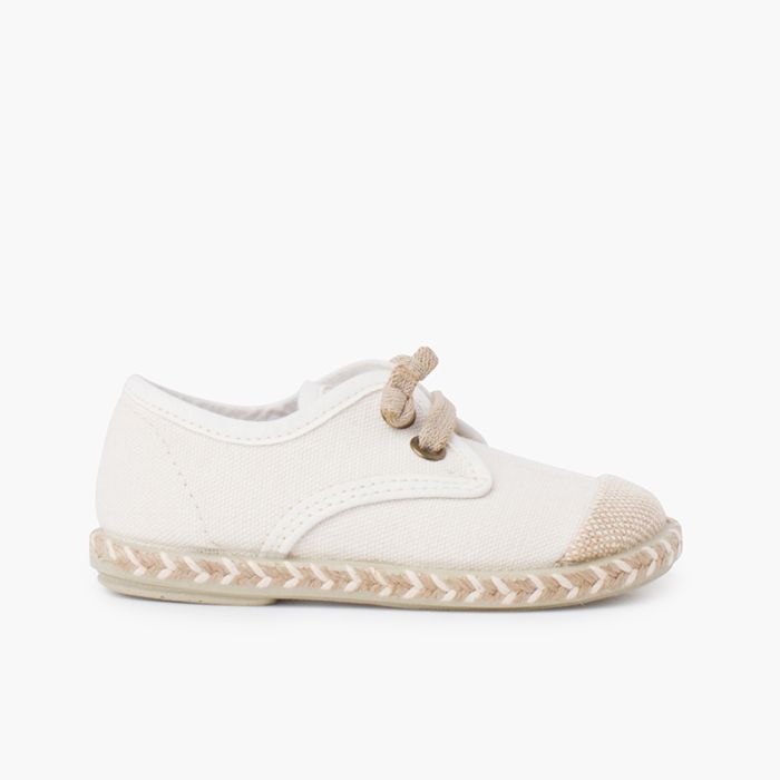 Blucher niño puntera yute cordon elástico