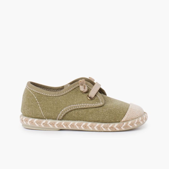 Blucher niño puntera yute cordon elástico