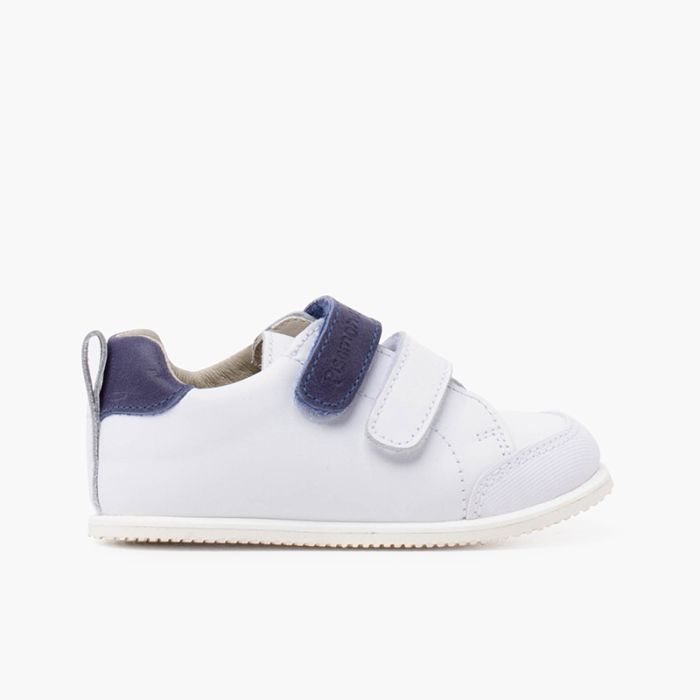Zapatillas piel doble cierre adherente colores