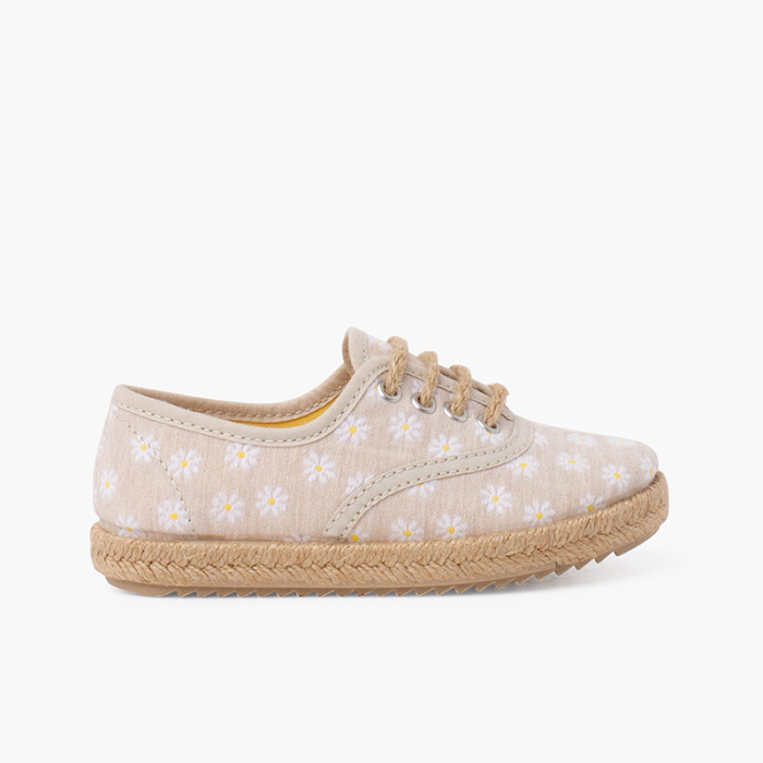 Blucher margaritas cordones y suela yute