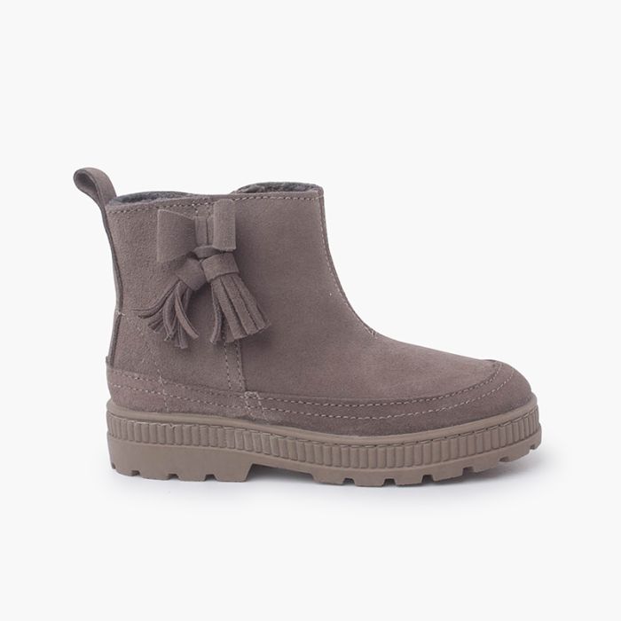 Botas Track Lazo y borlas Niña