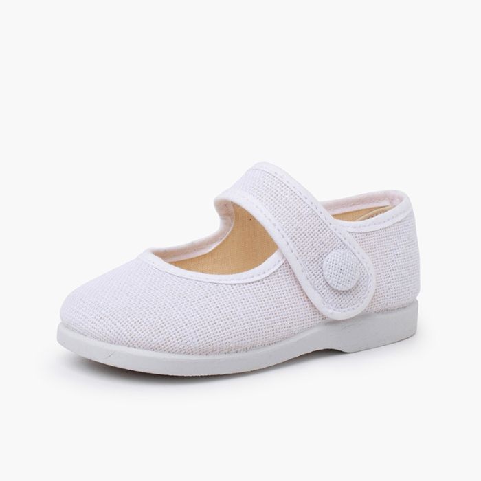 Merceditas Pisamonas Para Niños - Lino, Suela Antideslizante, Lavables, Tallas 20-28, Varios Colores