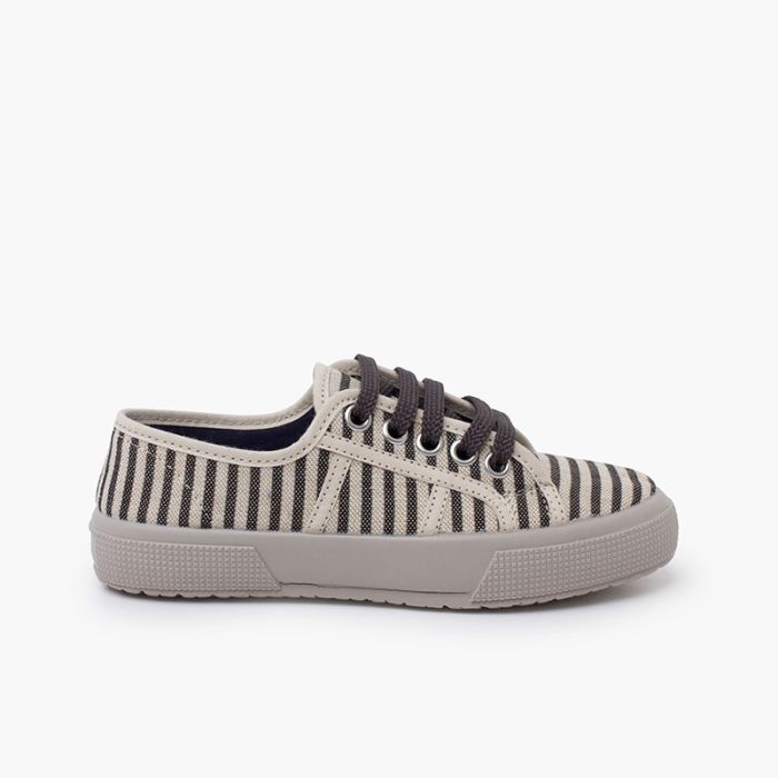 Zapatillas rayas suela ancha