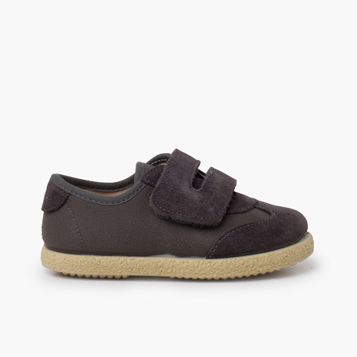 Zapatillas serraje y piel gante