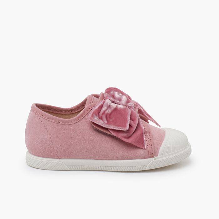Zapatillas lazo terciopelo