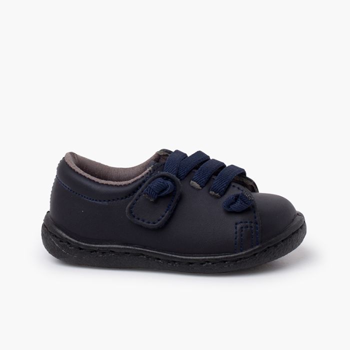 Deportivas piel lavable cordones elásticos 