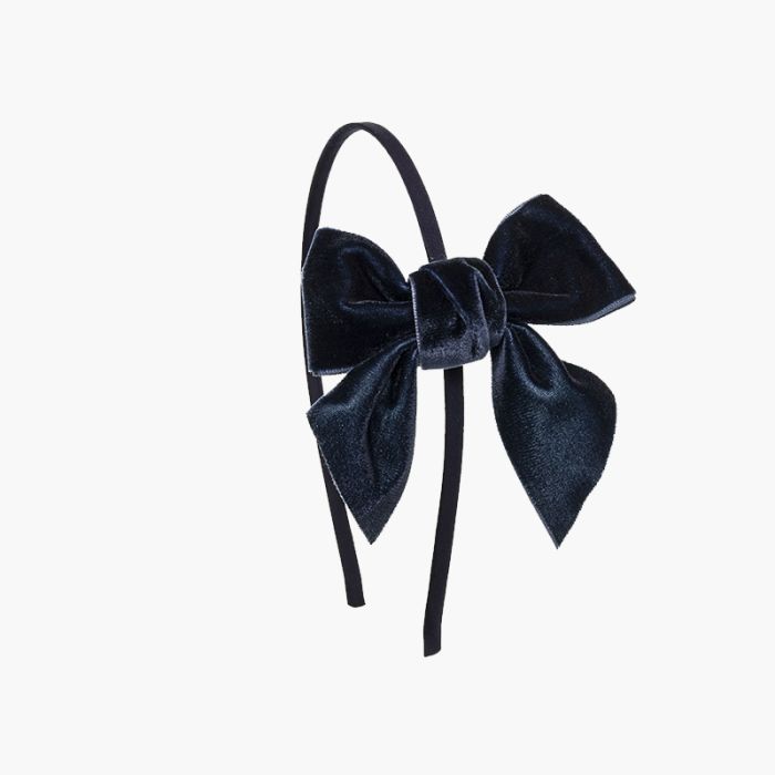 Diadema raso  con lazo terciopelo
