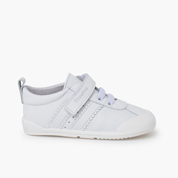 Blanditos Zapatillas Bandas Blancas Tira Adherente