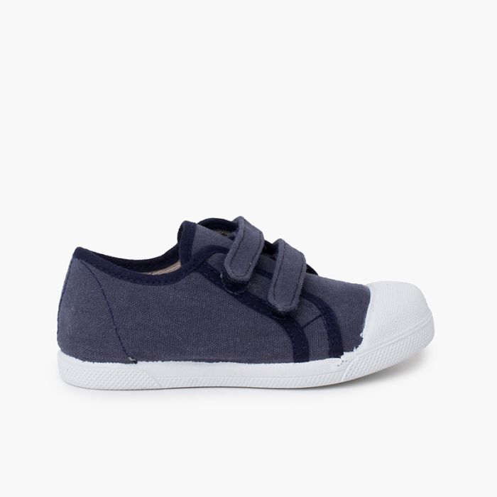 Zapatillas blanditas lona eco tira adherente