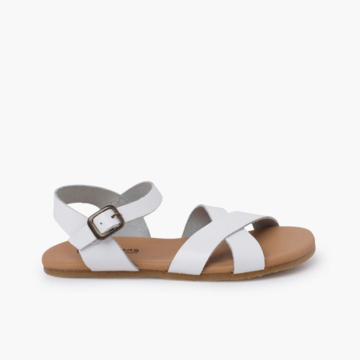 Sandalias barefoot cruzadas napa