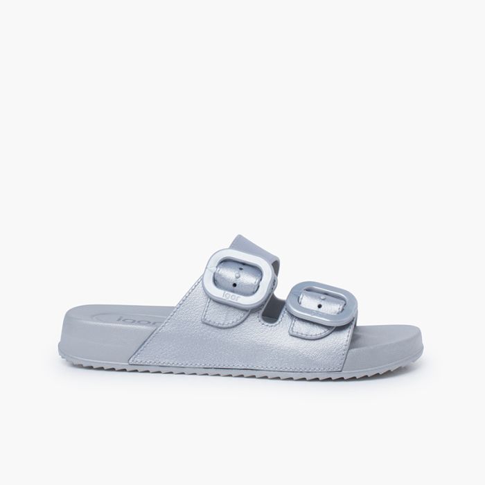 Chanclas goma eva habana metalizadas