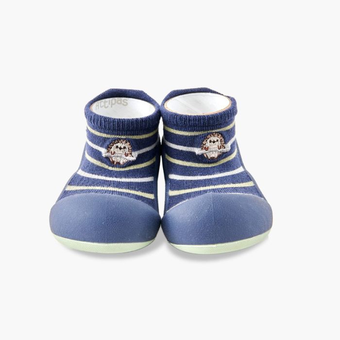 Zapatos bebé puntera redondeada rayas Erizo
