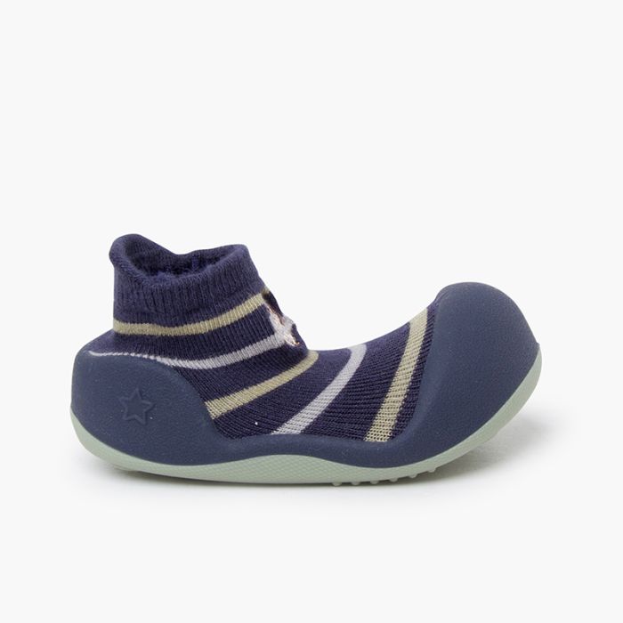 Zapatos bebé puntera redondeada rayas Erizo