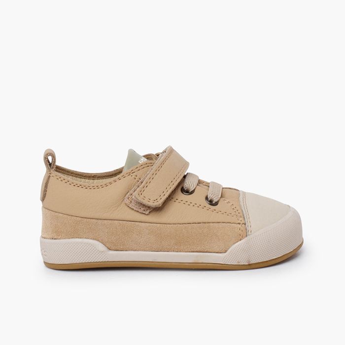 Zapatillas piel puntera cordones elásticos Blanditos