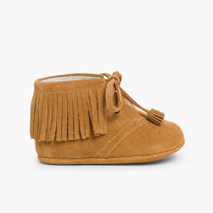 Botas Bebé Flecos tipo Indias con Cordones