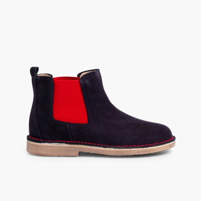 Botines de Serraje Chelsea Niños & Mujer con Elástico de Colores
