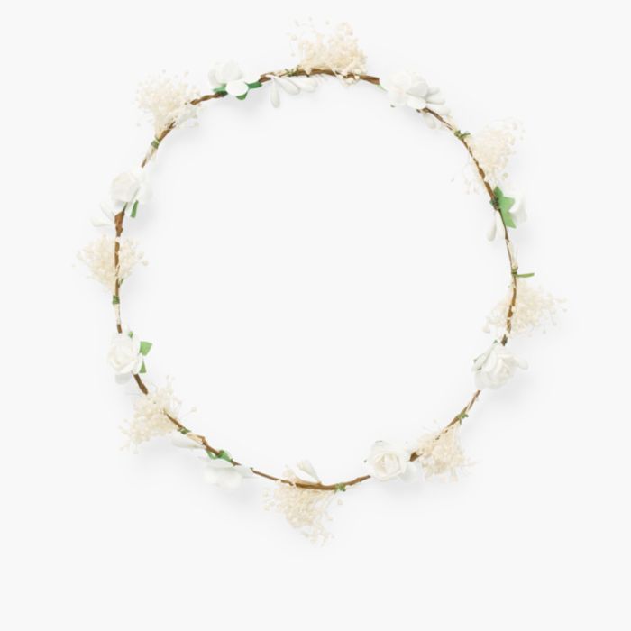 Corona sencilla flores y gypsophila