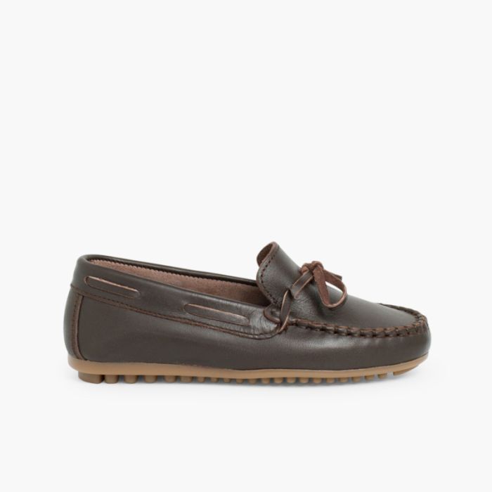 Mocasines Niño Piel Lazo