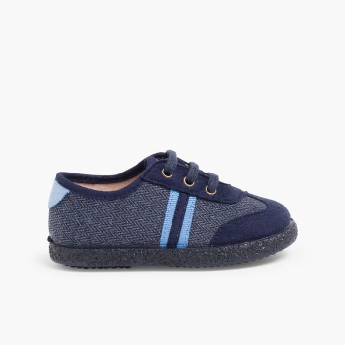 Zapatilla espiga y serratex dos cordones
