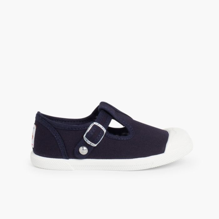 Zapatillas Lona Niños Puntera Goma Tipo Pepitos