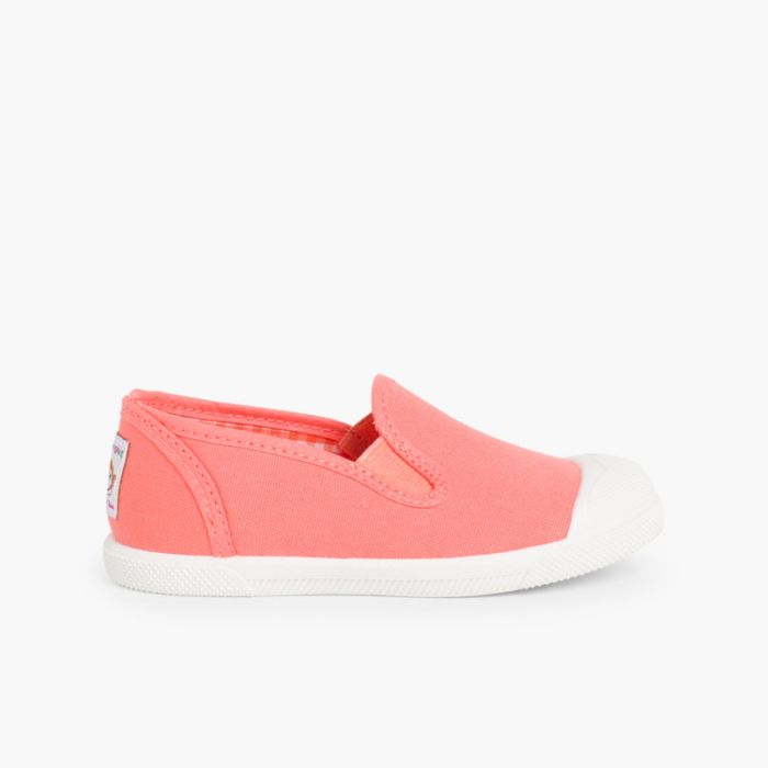 Zapatillas Lona sin Cordones con Elásticos Laterales