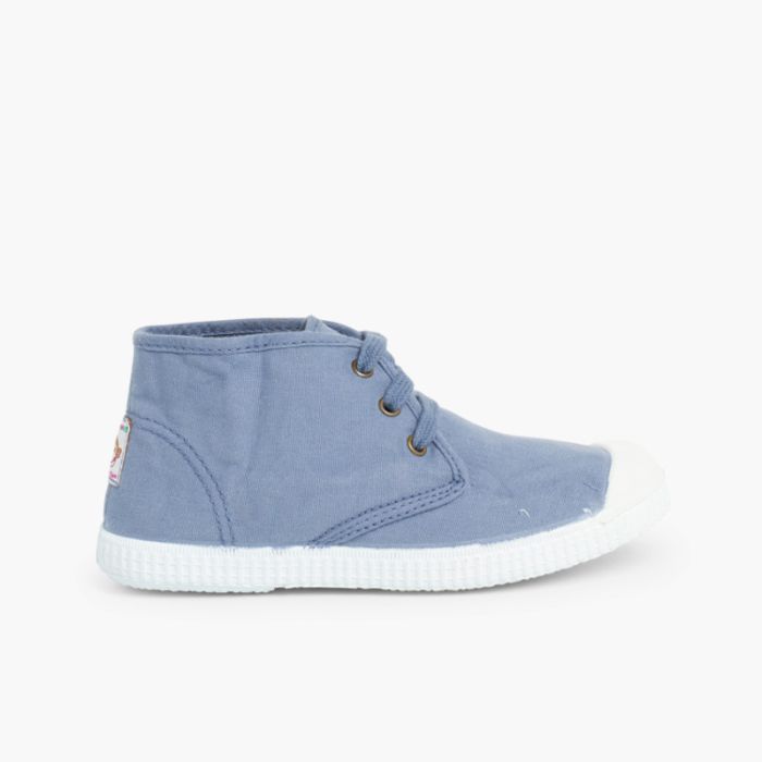 Zapatillas Lona tipo Bota con Cordones