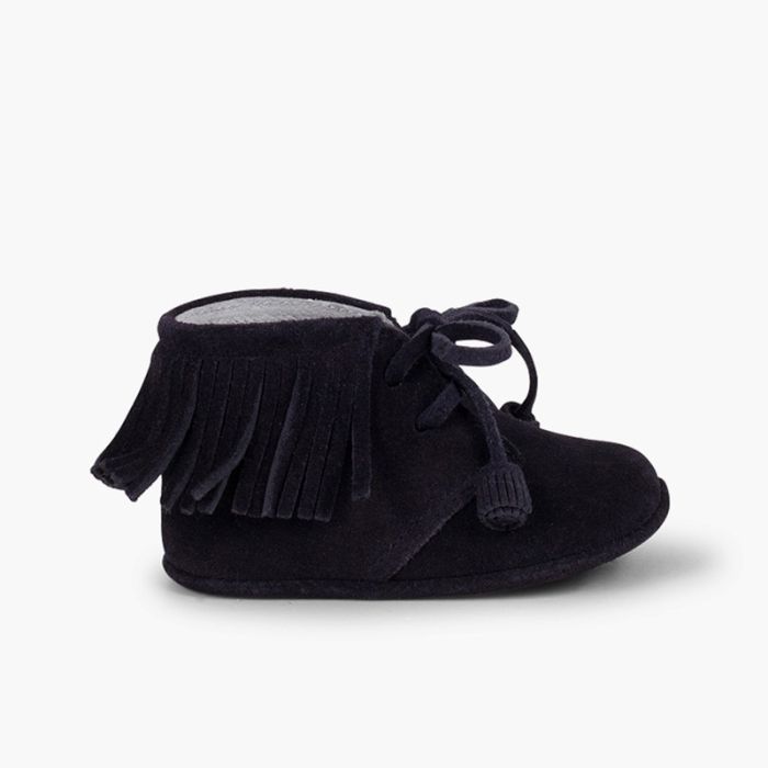 Botas Bebé Flecos tipo Indias con Cordones