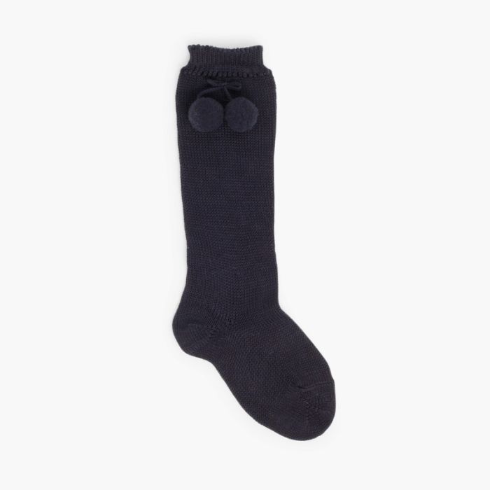 Calcetines Altos Perlé Condor con Borlas