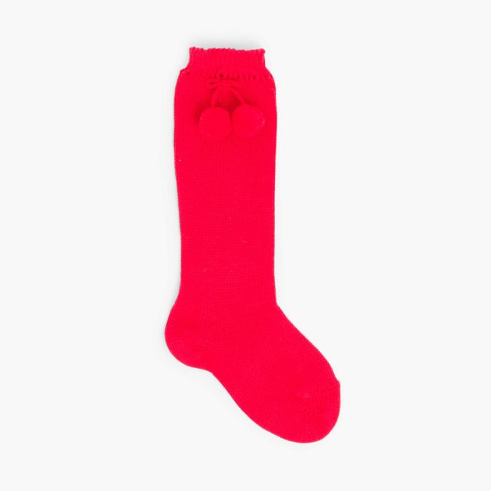 Calcetines Altos Perlé Condor con Borlas
