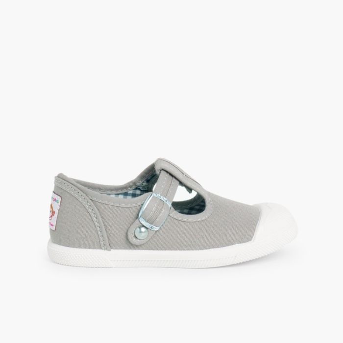Zapatillas Lona Niños Puntera Goma Tipo Pepitos