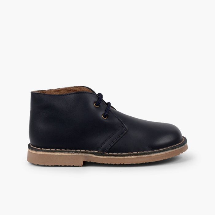 Pisacacas Piel Cordones Forro Tipo Borrego