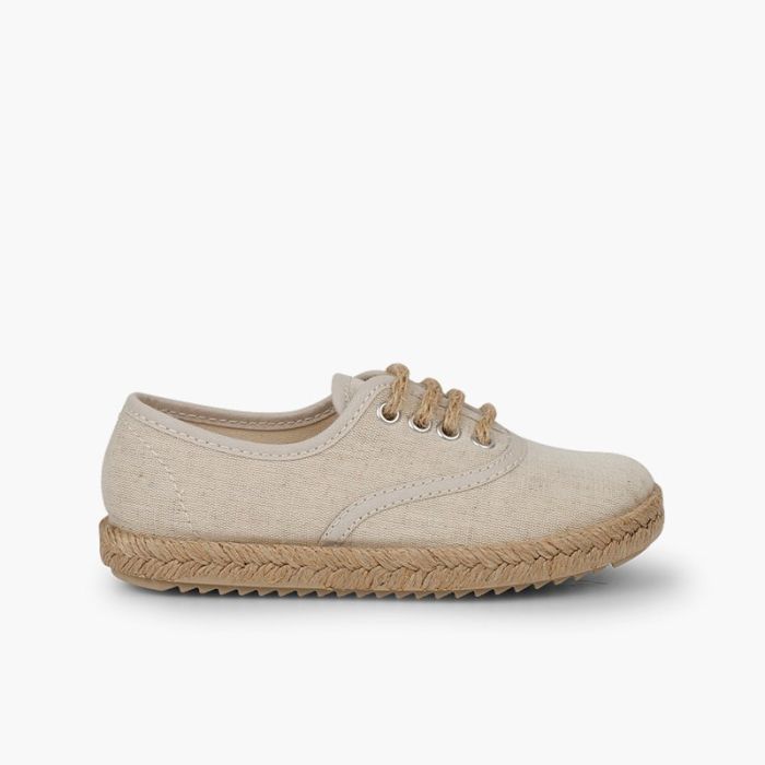 Zapatillas niños suela y cordones yute