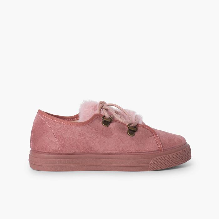 Zapatillas suela ancha niña pelito 