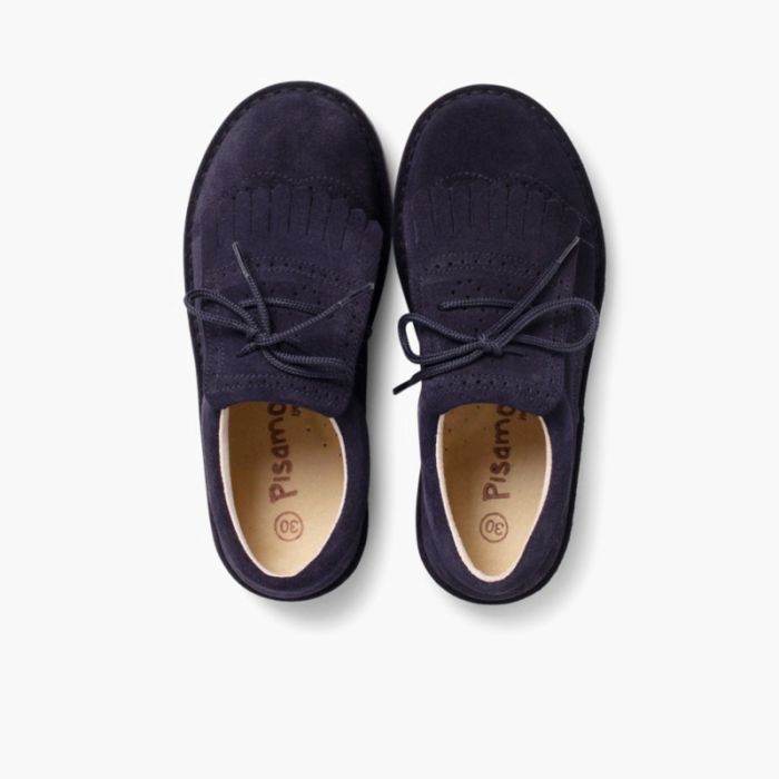 Zapatos Comunion Niño Pisamonas LISO Zapatos De Vestir Azul