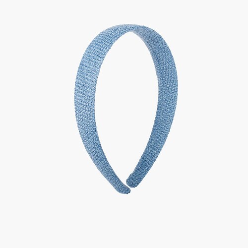 Diadema ancha tela de saco Azul Francia
