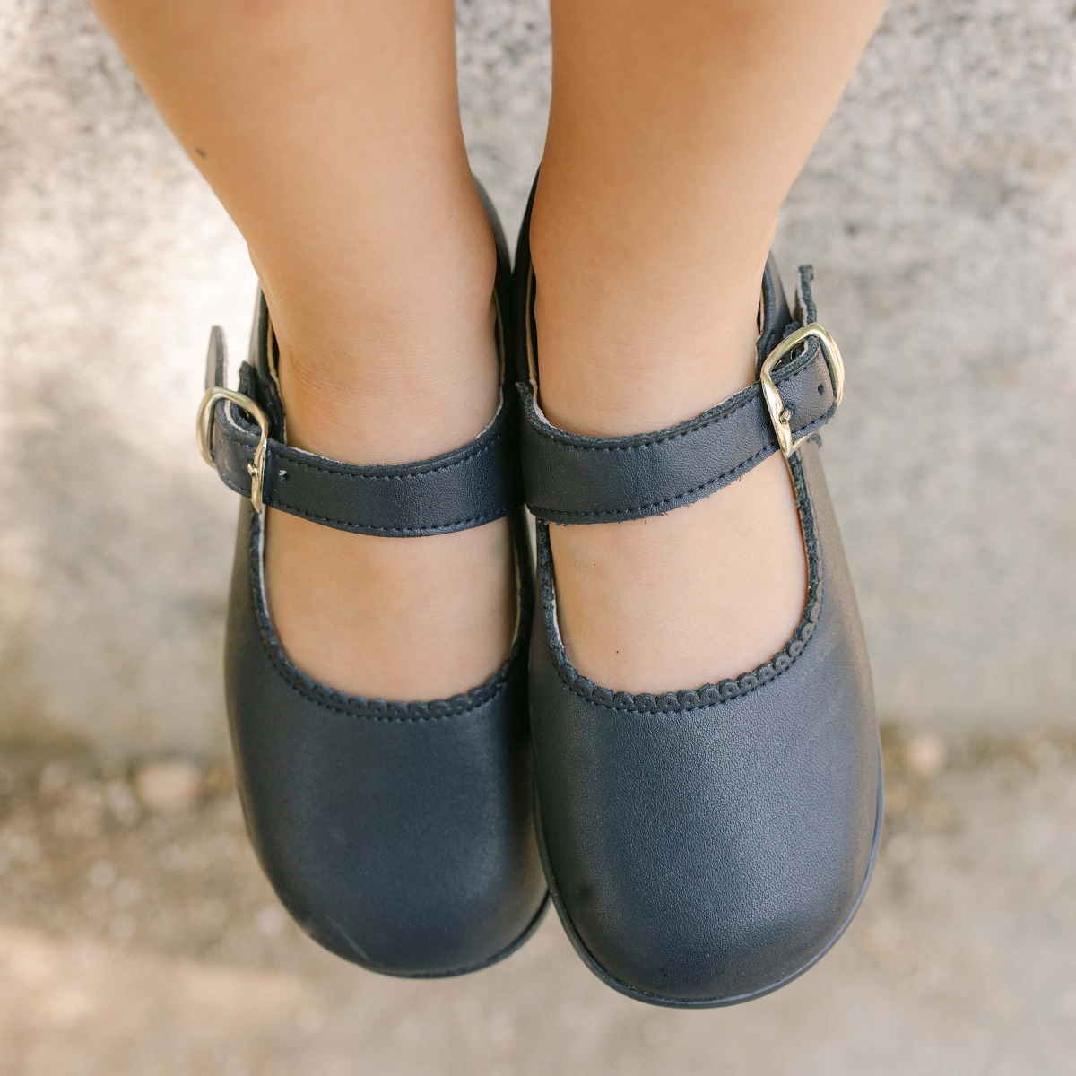 Chaussures babies à boucle en cuir pour Filles Pisamonas