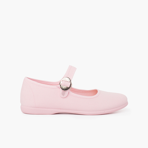 Mercedita lona niña hebilla japonesa  Rosa
