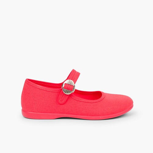 Mercedita lona niña hebilla japonesa  Coral