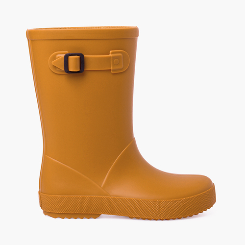 Botas agua splash hebilla colores empolvados Mostaza