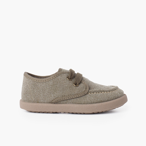 Náutico lona casual suela sport Kaki